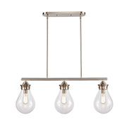 Innovations 414-3I-SN-8CL Genesis Island, Satin nickel/Clear