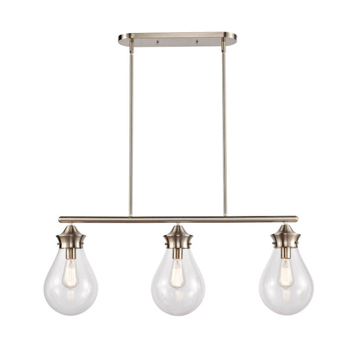 Innovations 414-3I-SN-8CL Genesis Island, Satin nickel/Clear