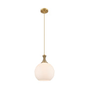 Innovations Astor 1Lt 10" Cord Mini Pendant, BB/White - 415-1P-BB-G121-10