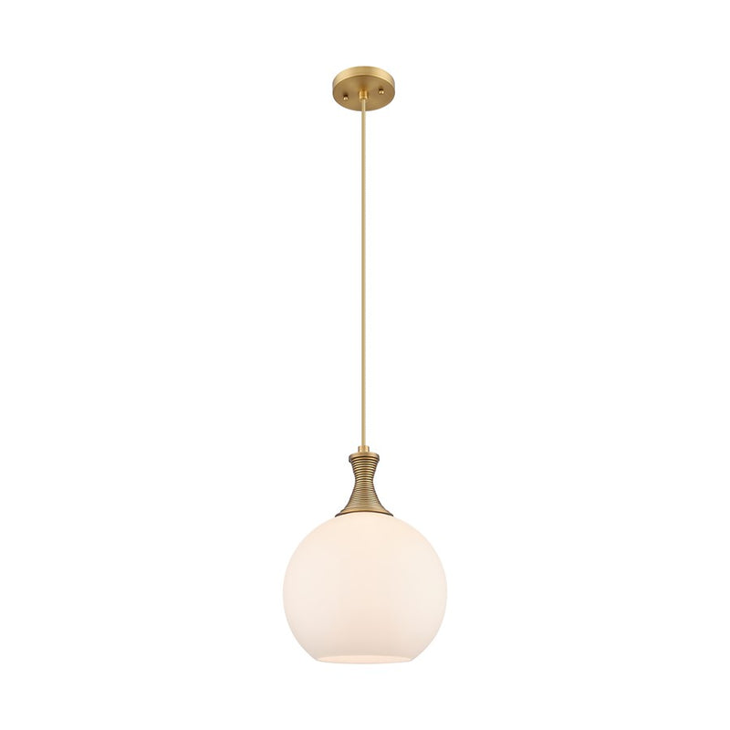 Innovations Astor 1Lt 10" Cord Mini Pendant, BB/White - 415-1P-BB-G121-10