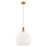 Innovations Astor 1Lt 14" Cord Pendant, Brushed Brass/White - 415-1P-BB-G121-14