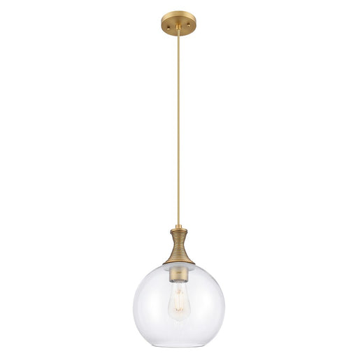 Innovations Astor 10" Cord Mini Pendant, Brushed Brass/Clear - 415-1P-BB-G122-10