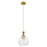 Innovations Astor 8" Cord Mini Pendant, Brushed Brass/Clear - 415-1P-BB-G122-8