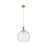 Innovations Astor 1Lt 14" Cord Pendant, Brushed Brass/Seedy - 415-1P-BB-G124-14