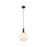 Innovations Astor 1Lt 10" Cord Mini Pendant, Black/White - 415-1P-BK-G121-10