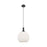 Innovations Astor 1Lt 12" Cord Mini Pendant, Black/White - 415-1P-BK-G121-12
