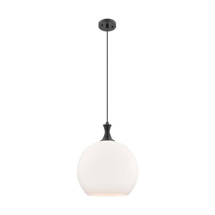 Innovations Astor 1Lt 14" Cord Pendant, Black/White - 415-1P-BK-G121-14