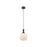 Innovations Astor 1Lt 8" Cord Mini Pendant, Black/White - 415-1P-BK-G121-8