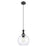 Innovations Astor 1Lt 10" Cord Mini Pendant, Black/Clear - 415-1P-BK-G122-10