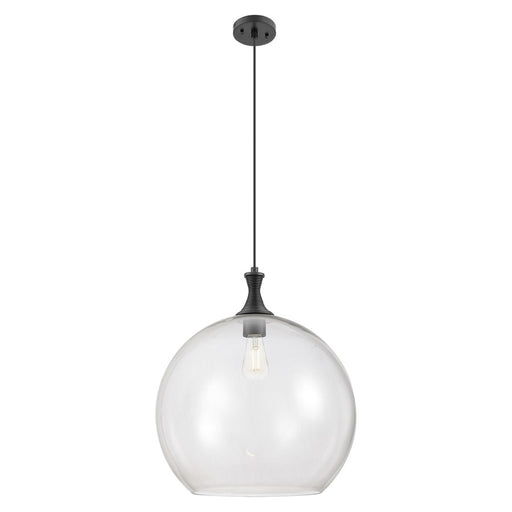Innovations Astor 1Lt 14" Cord Pendant, Black/Clear - 415-1P-BK-G122-14