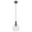 Innovations Astor 1Lt 8" Cord Mini Pendant, Black/Clear - 415-1P-BK-G122-8