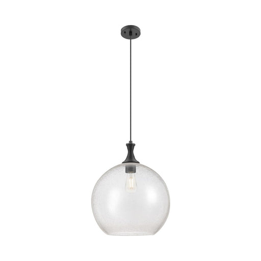 Innovations Astor 1Lt 12" Cord Mini Pendant, Black/Seedy - 415-1P-BK-G124-12