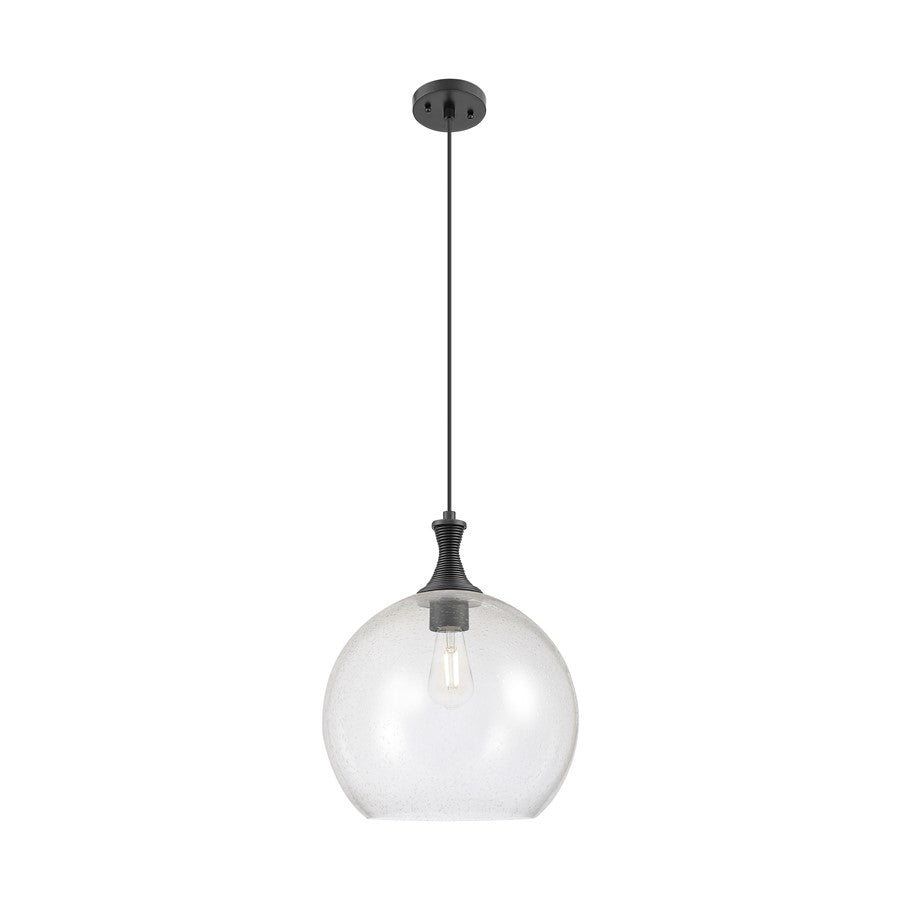 Innovations Astor 1Lt 14" Cord Pendant, Black/Seedy - 415-1P-BK-G124-14
