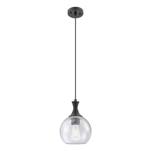 Innovations Astor 1Lt 8" Cord Mini Pendant, Black/Seedy - 415-1P-BK-G124-8
