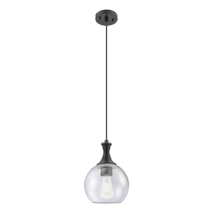 Innovations Astor 1Lt 8" Cord Mini Pendant, Black/Seedy - 415-1P-BK-G124-8