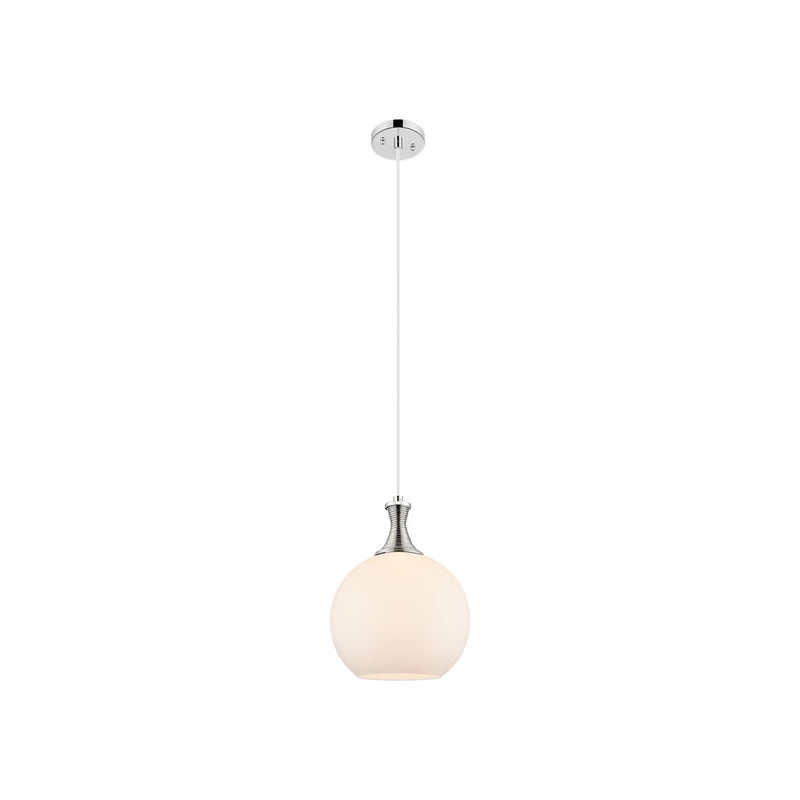 Innovations Astor 1Lt 10" Cord Mini Pendant, PN/White - 415-1P-PN-G121-10