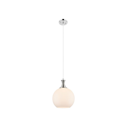 Innovations Astor 1Lt 10" Cord Mini Pendant, PN/White - 415-1P-PN-G121-10