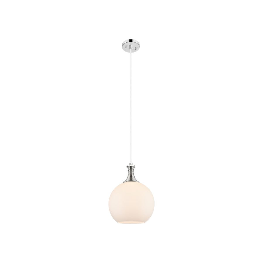 Innovations Astor 1Lt 10" Cord Mini Pendant, PN/White - 415-1P-PN-G121-10