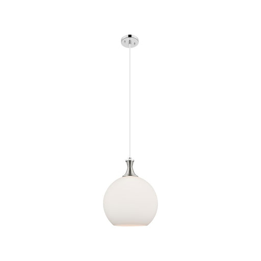 Innovations Astor 1Lt 12" Cord Mini Pendant, PN/White - 415-1P-PN-G121-12
