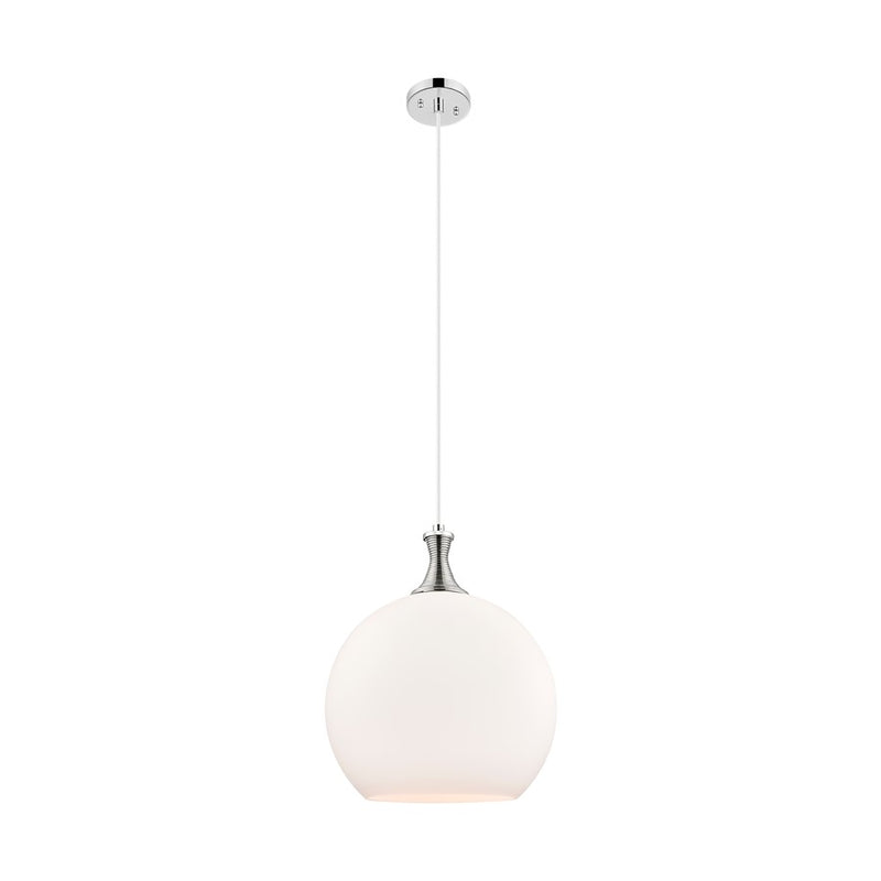 Innovations Astor 1Lt 14" Cord Pendant, PN/White - 415-1P-PN-G121-14