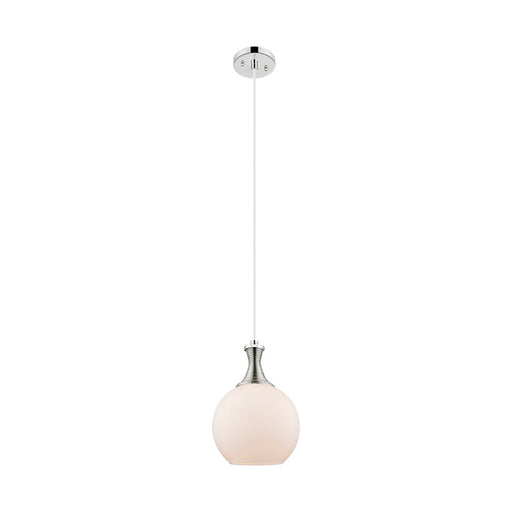 Innovations Astor 1Lt 8" Cord Mini Pendant, PN/White - 415-1P-PN-G121-8