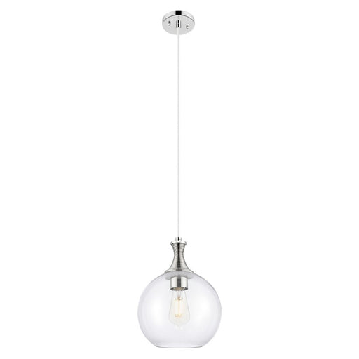 Innovations Astor 10" Cord Mini Pendant, PN/Clear - 415-1P-PN-G122-10