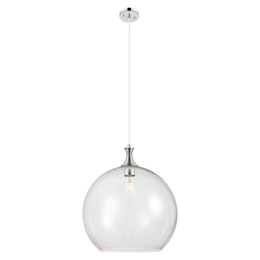 Innovations Astor 14" Cord Pendant, Polished Nickel/Clear - 415-1P-PN-G122-14