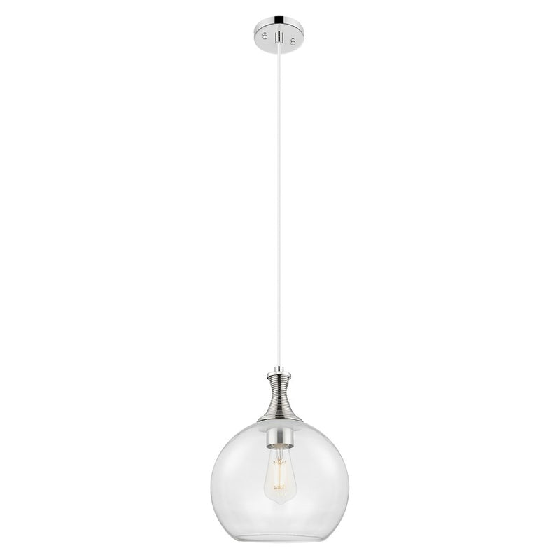 Innovations Astor 8" Cord Mini Pendant, Polished Nickel/Clear - 415-1P-PN-G122-8