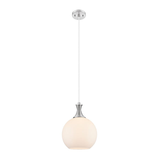 Innovations Astor 1Lt 10" Cord Mini Pendant, SN/White - 415-1P-SN-G121-10