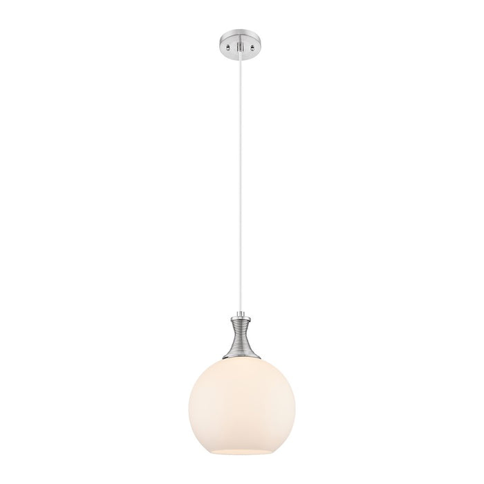 Innovations Astor 1Lt 10" Cord Mini Pendant, SN/White - 415-1P-SN-G121-10