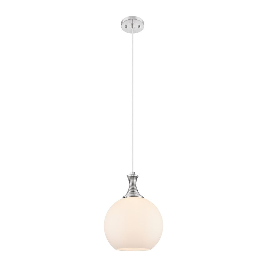 Innovations Astor 1Lt 10" Cord Mini Pendant, SN/White - 415-1P-SN-G121-10
