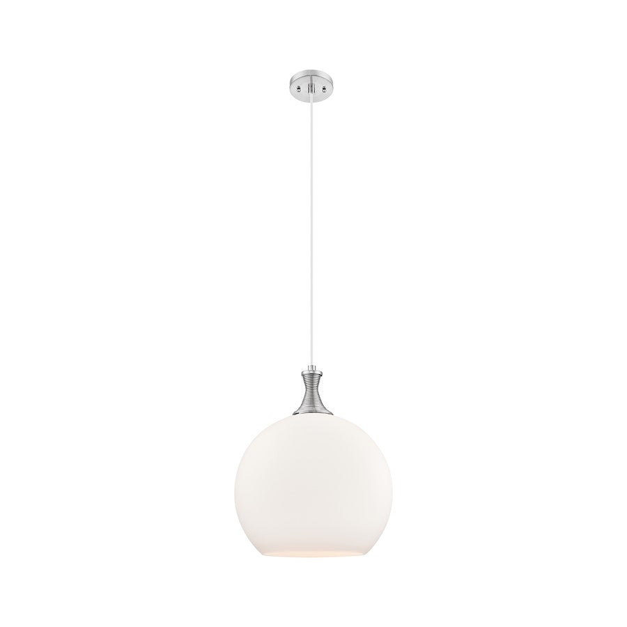 Innovations Astor 1Lt 14" Cord Pendant, Satin Nickel/White - 415-1P-SN-G121-14