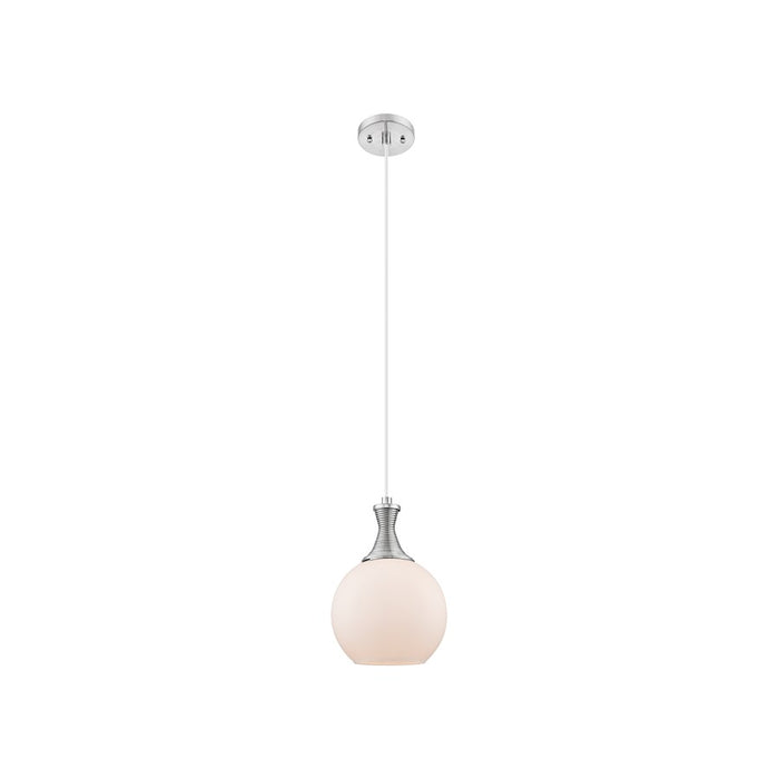 Innovations Astor 1Lt 8" Cord Mini Pendant, SN/White - 415-1P-SN-G121-8