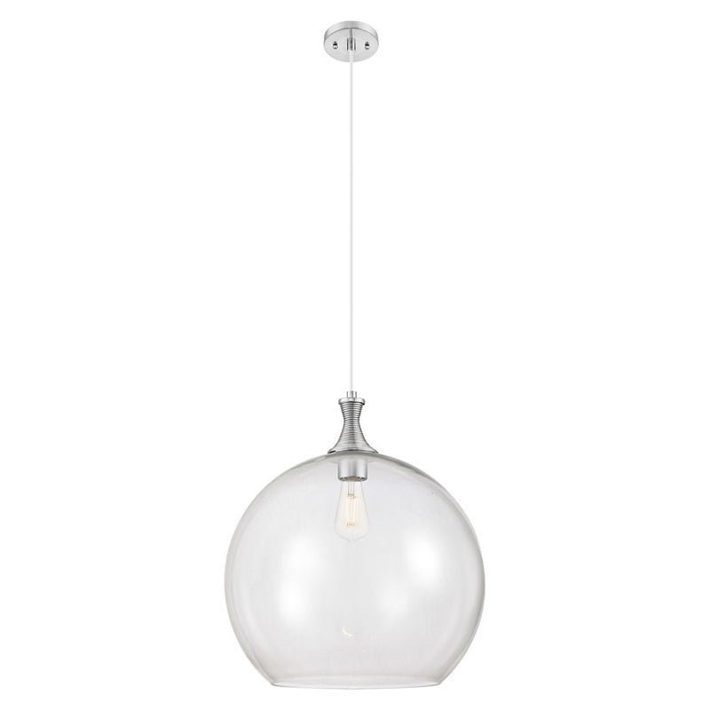 Innovations Astor 1Lt 14" Cord Pendant, Satin Nickel/Clear - 415-1P-SN-G122-14