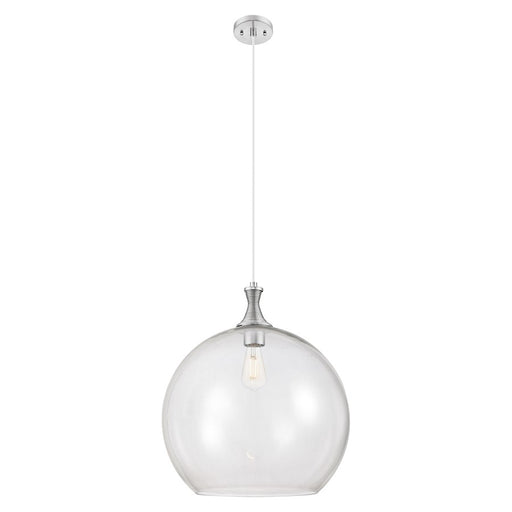 Innovations Astor 1Lt 14" Cord Pendant, Satin Nickel/Clear - 415-1P-SN-G122-14