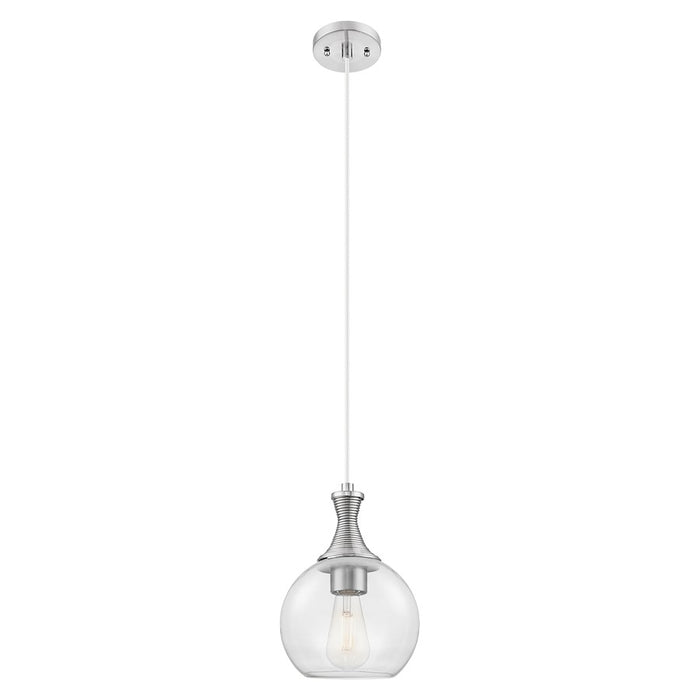 Innovations Astor 8" Cord Mini Pendant, Satin Nickel/Clear - 415-1P-SN-G122-8