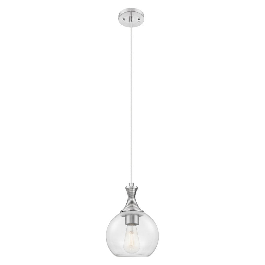 Innovations Astor 8" Cord Mini Pendant, Satin Nickel/Clear - 415-1P-SN-G122-8