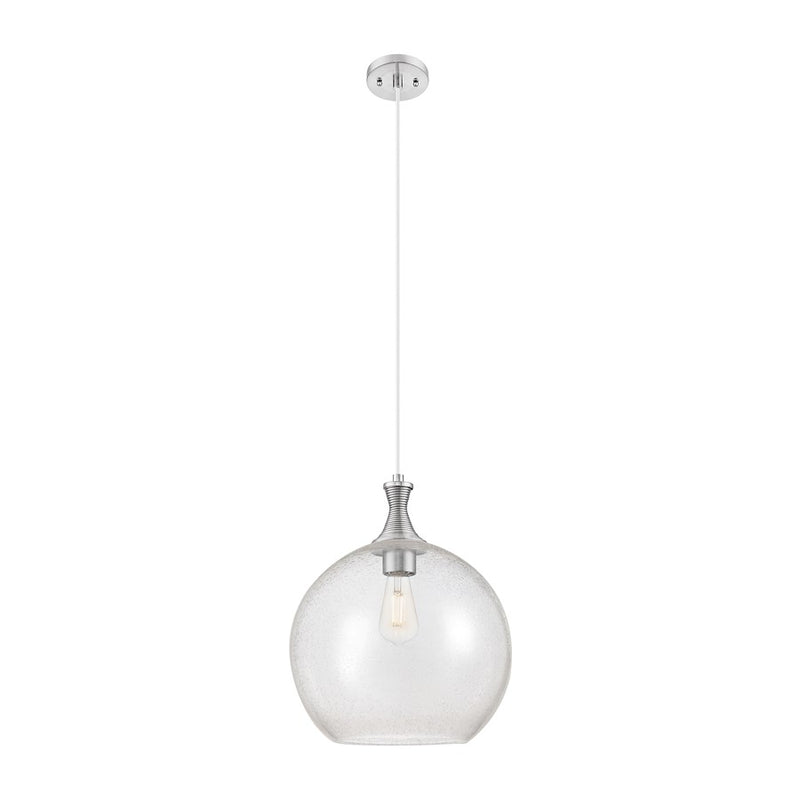 Innovations Astor 1Lt 14" Cord Pendant, Satin Nickel/Seedy - 415-1P-SN-G124-14