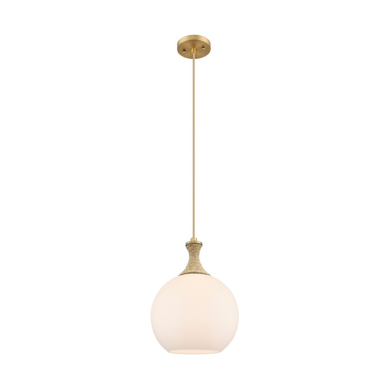Innovations Astor 1Lt 10" Cord Mini Pendant, BB/BRWH - 415-1PR-BB-G121-10