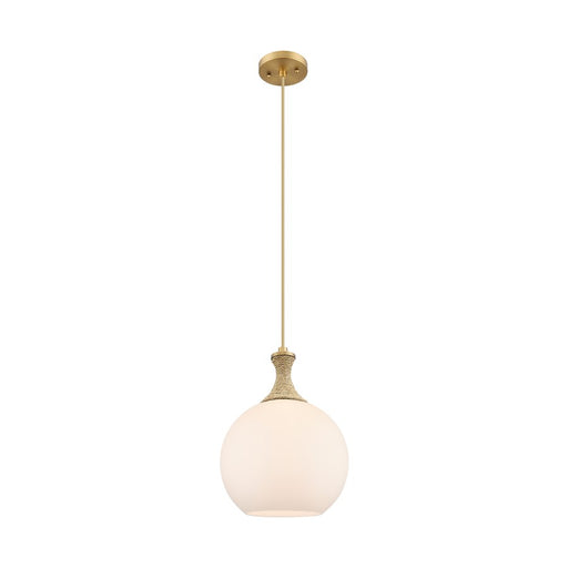Innovations Astor 1Lt 10" Cord Mini Pendant, BB/BRWH - 415-1PR-BB-G121-10