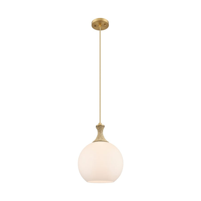 Innovations Astor 1Lt 10" Cord Mini Pendant, BB/BRWH - 415-1PR-BB-G121-10