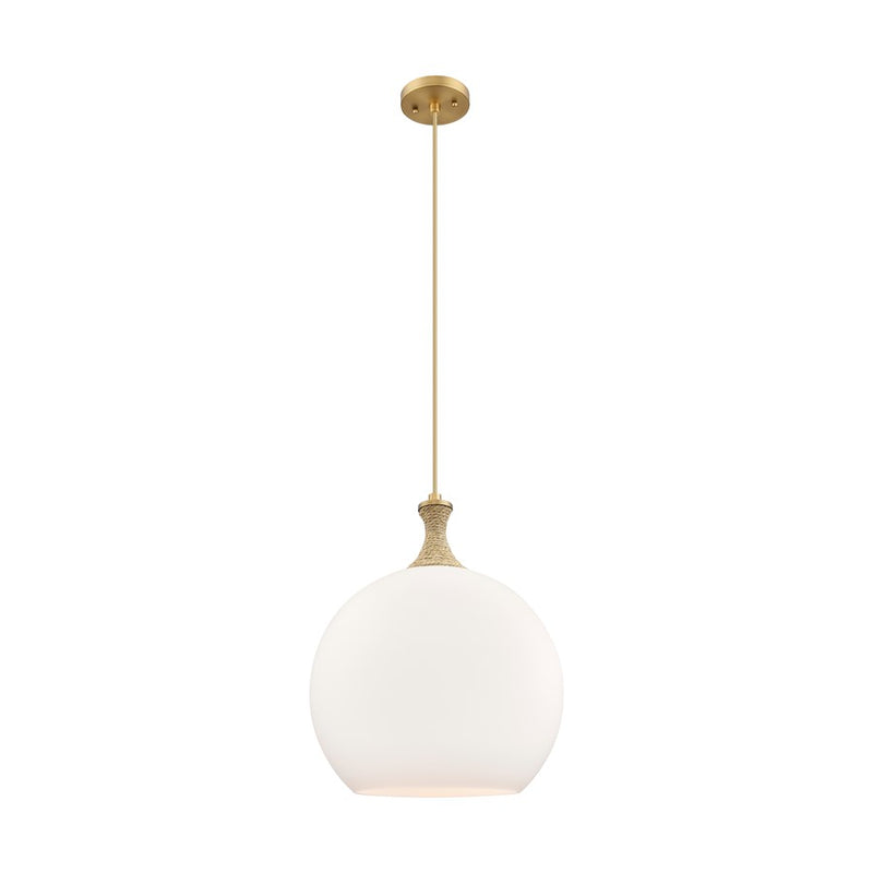 Innovations Astor 1Lt 14" Cord Pendant, BB/BRWH - 415-1PR-BB-G121-14