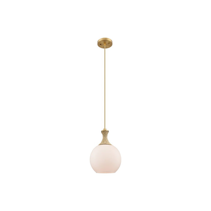 Innovations Astor 1Lt 8" Cord Mini Pendant, BB/BRWH - 415-1PR-BB-G121-8