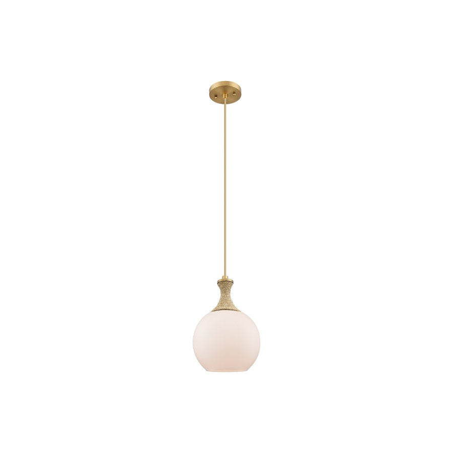 Innovations Astor 1Lt 8" Cord Mini Pendant, BB/BRWH - 415-1PR-BB-G121-8