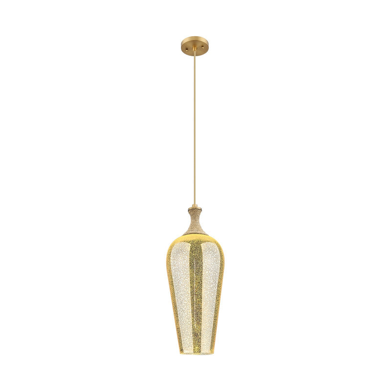 Innovations Chelsea 10in 1-Light Mini Pendant | Industrial Brushed Brass and Matte White Glass | Kitchen Island & Dining | Model 415-1PR-BB-G456-8ME