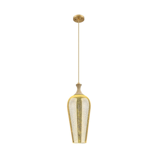 Innovations Chelsea 10in 1-Light Mini Pendant | Industrial Brushed Brass and Matte White Glass | Kitchen Island & Dining | Model 415-1PR-BB-G456-8ME
