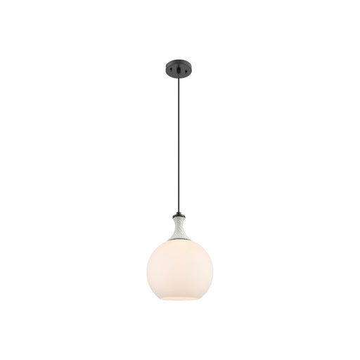 Innovations Astor 1Lt 10" Cord Mini Pendant, BK/WH - 415-1PR-BK-G121-10