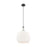 Innovations Astor 1Lt 14" Cord Pendant, BK/WH - 415-1PR-BK-G121-14