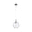 Innovations Astor 1Lt 10" Cord Mini Pendant, BK/WhiteSD - 415-1PR-BK-G124-10