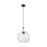 Innovations Astor 1Lt 12" Cord Mini Pendant, BK/WhiteSD - 415-1PR-BK-G124-12